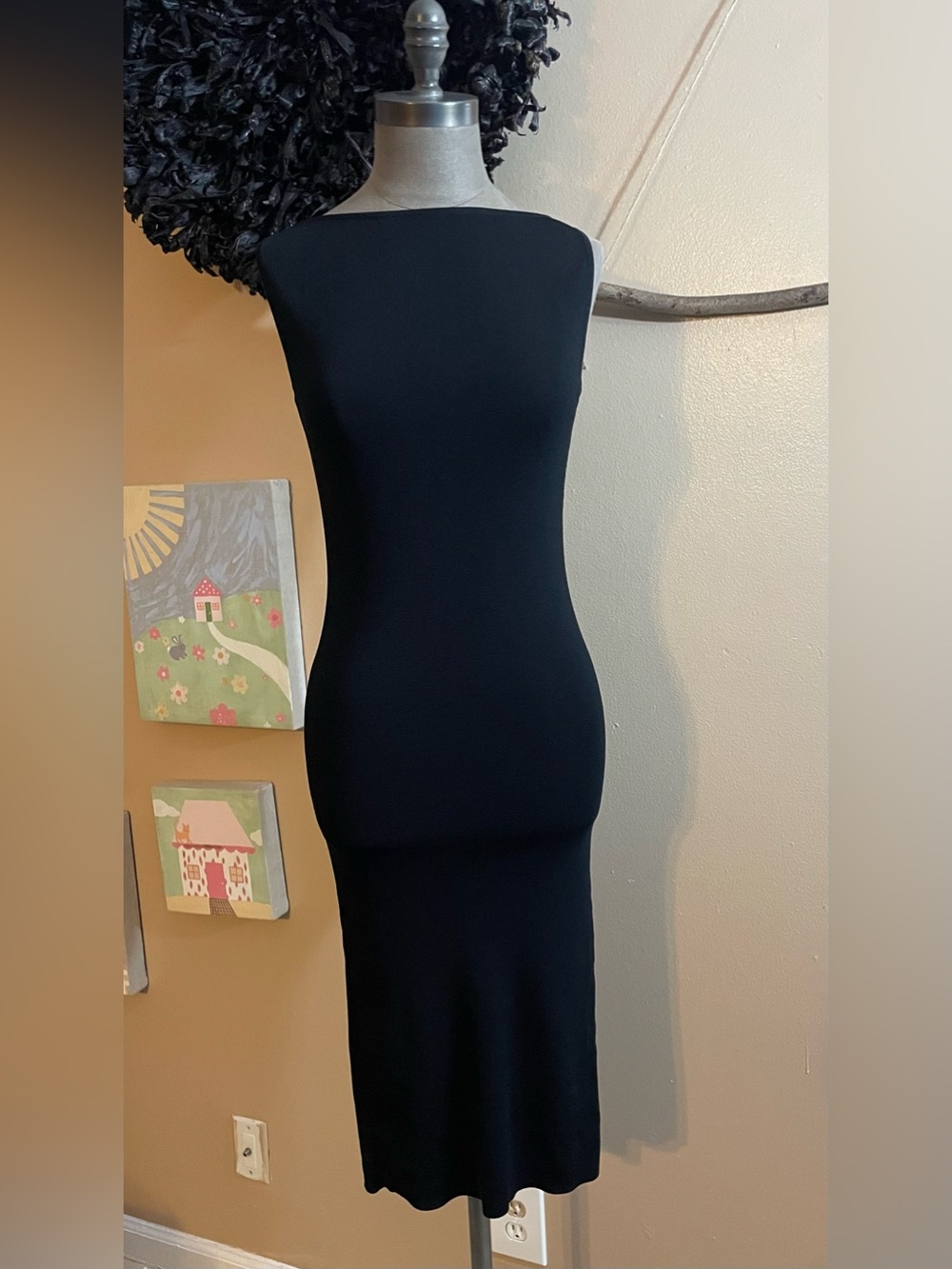 Gauge81 Black Maxi Boatneck Dress